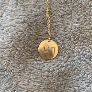 NWOT Alpha Delta Pi Gold Necklace